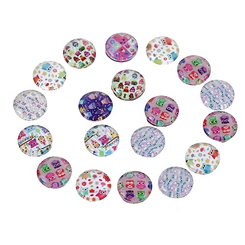 STOBOK 100 Stück Halloween-Glas schmuckherstellung zubehör schmuck basteln zubehör Halloween themed decorations for jewelry Time gemstone patch Schmuckaufnäher Runder Zeit-Edelstein-Patch von STOBOK