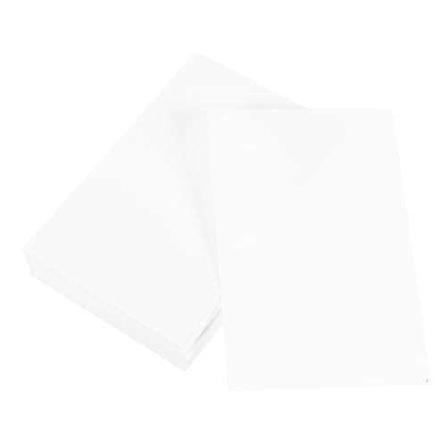 STOBOK 100 Stück Weißer Karton Indexkarten weiß Papierkarten weiße Karteikarten blankokarten Blanko Karteikarten Tischkarten zum Ausdrucken Schmierpapier schlichte weiße Karten Lernbedarf von STOBOK