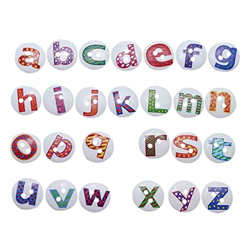 STOBOK Niedliches Alphabet-knöpfe-set Aus Holz 100 Stück Runde Englische Buchstabenknöpfe für Projekte Buchstabendekor für Kleidung Stricken Sammelalben und Kunstwerke STOBOK Niedliches Alphabet-knöpfe-set Aus Holz 100 Stück Runde Englische Buchstabenknöpfe für Projekte Buchstabendekor für Kleidung Stricken Sammelalben und Kunstwerke von STOBOK