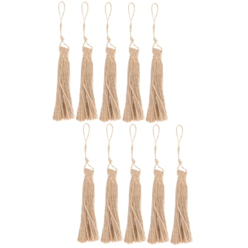 STOBOK 10stücke Jute Quasten Teiliges Aus Natürlichem Jute-Seil Für Kreative Bastelprojekte Dekoration Von Vorhängen Kleidungsstücken Und Schmuckkästchen Rustikaler Stil Für STOBOK 10stücke Jute Quasten Teiliges Aus Natürlichem Jute-Seil Für Kreative Bastelprojekte Dekoration Von Vorhängen Kleidungsstücken Und Schmuckkästchen Rustikaler Stil Für von STOBOK