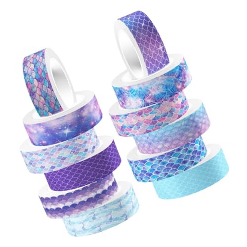 STOBOK 12 Rollen Fantasy -Farbband dekorative Bänder Meerjungfrau Sammelklebeband für Aufkleber Mehrzweck-Washi-Tape DIY-Bänder Washi -Bänder bedruckte Klebebänder STOBOK 12 Rollen Fantasy -Farbband dekorative Bänder Meerjungfrau Sammelklebeband für Aufkleber Mehrzweck-Washi-Tape DIY-Bänder Washi -Bänder bedruckte Klebebänder von STOBOK