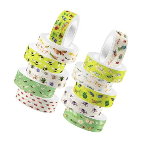 STOBOK 12 Rollen Transparentes Rollband Farbig Dekoration Junk-journal Streifen Bastelband Scrapbooking-klebeband Dekoratives Washi Tape Diy Klebeband Aufkleber STOBOK 12 Rollen Transparentes Rollband Farbig Dekoration Junk-journal Streifen Bastelband Scrapbooking-klebeband Dekoratives Washi Tape Diy Klebeband Aufkleber von STOBOK