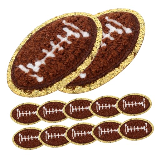 STOBOK 12 Stück Fußball-Patch repair patch bastelzubehör aufbügel-flicken Sporttaschen-Dekoration Flecken Blau Spiel Flicken für Haushaltskleidung dekorative Sportball-Aufnäher Polyester von STOBOK