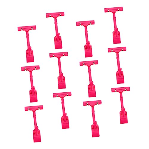 STOBOK 12 Stück Werbemappe Supermarkt Warenzeichenanzeige Clip Tag-Klemme preisschildhalter preisschilder halter Schilderhalter aus Kunststoff Zeichenetikettenklemmen Plastik Rosy STOBOK 12 Stück Werbemappe Supermarkt Warenzeichenanzeige Clip Tag-Klemme preisschildhalter preisschilder halter Schilderhalter aus Kunststoff Zeichenetikettenklemmen Plastik Rosy von STOBOK
