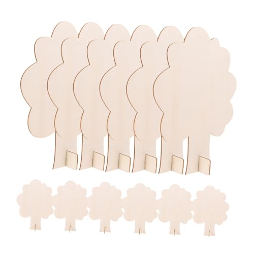STOBOK 12 Stück großer Baum kreativ set für basteln für zum basteln Kunsthandwerk Holzbaum Kreativset tisch baumschmuck Holzhandwerk leerer Holzbaum hölzern von STOBOK