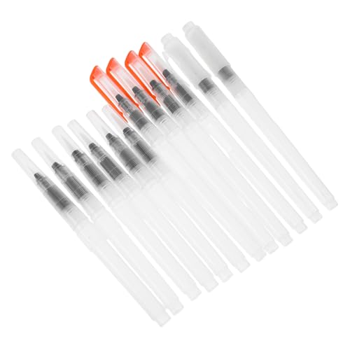 STOBOK 12-teiliges Set Aquarell Stift Set Aquarellpinsel Pigmentpinsel Aquarellstift Pinsel Mit Flachen Spitzen Chinesischer Malerei Mini-pinsel Plastik Transparent STOBOK 12-teiliges Set Aquarell Stift Set Aquarellpinsel Pigmentpinsel Aquarellstift Pinsel Mit Flachen Spitzen Chinesischer Malerei Mini-pinsel Plastik Transparent von STOBOK