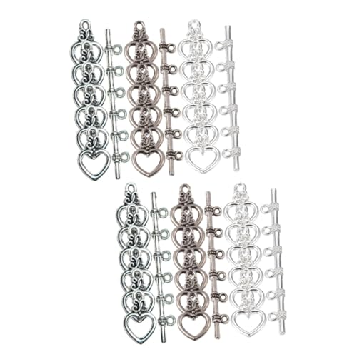 STOBOK 120 Sets Herzknopf Schmuckherstellungsverschlüsse Halsketten Knebelverschluss Verschlüsse Schlüssel Schmuckverbinder Schmuckteile Armbandverbinder Armbandverbindungs STOBOK 120 Sets Herzknopf Schmuckherstellungsverschlüsse Halsketten Knebelverschluss Verschlüsse Schlüssel Schmuckverbinder Schmuckteile Armbandverbinder Armbandverbindungs von STOBOK