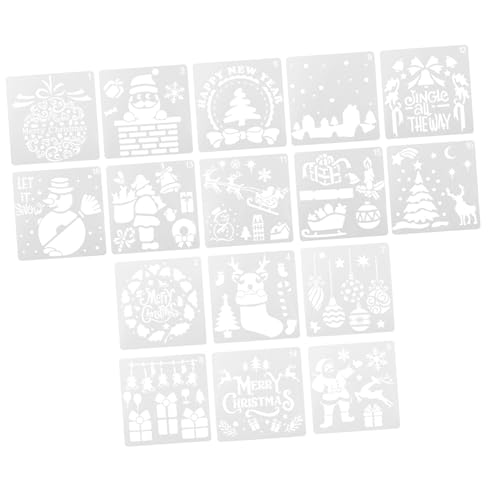 STOBOK 16 Stück Malvorlage für Weihnachten weihnachtskarten basteln weihnachts basteln Weihnachtssocken Vorlage weihnachtsstempel Weihnachtsdekorationskit Weihnachtsschablone Plastik Weiß STOBOK 16 Stück Malvorlage für Weihnachten weihnachtskarten basteln weihnachts basteln Weihnachtssocken Vorlage weihnachtsstempel Weihnachtsdekorationskit Weihnachtsschablone Plastik Weiß von STOBOK