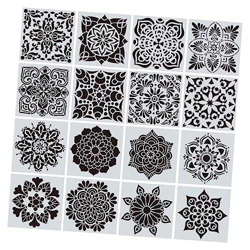 STOBOK 16 Stück Zeichnungsvorlage Lineal Wand Boden Sprühen Groß Fliesenschablone Mehrere Für Handwerk Herstellung Wände Mandala-schablonen Malerei Zeichnungen Das Haustier STOBOK 16 Stück Zeichnungsvorlage Lineal Wand Boden Sprühen Groß Fliesenschablone Mehrere Für Handwerk Herstellung Wände Mandala-schablonen Malerei Zeichnungen Das Haustier von STOBOK