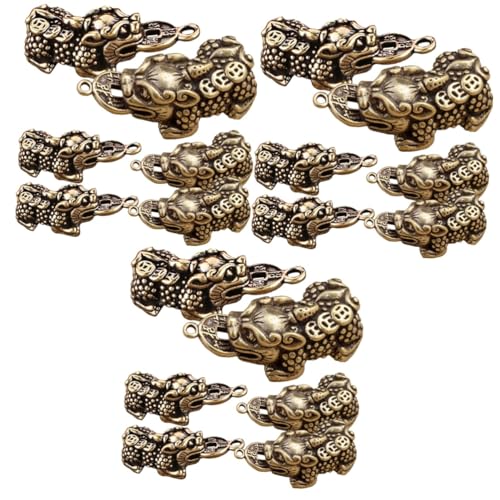STOBOK 18 Stk Messing Pilzfiguren kleiner Schlüsselanhänger Schlüsselbund Tier Ornament Schlüsselanhänger selber machen Schlüsselanhänger-Anhänger einzel Charme das Biest schmücken von STOBOK