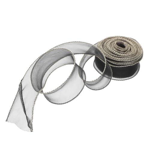 STOBOK 1Rolle Goldrand Tüllband Wellenmuster Organzaband für Geschenkverpackung Hochzeiten Geburtstagsfeiern Blumensträuße Schwarz Schillerndes Dekorationsband STOBOK 1Rolle Goldrand Tüllband Wellenmuster Organzaband für Geschenkverpackung Hochzeiten Geburtstagsfeiern Blumensträuße Schwarz Schillerndes Dekorationsband von STOBOK