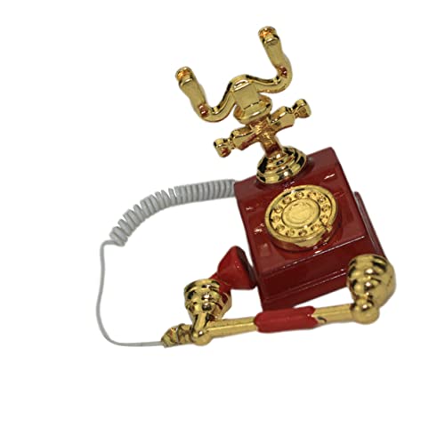 1stk Tischtelefon Spielzeug Rotes Haustelefon Miniatur-retro-telefondekor Telefonmodell Schreibtischdekoration Rote Wohnkultur Miniatur-dekoration Ornament Esstisch Kind Zubehör von STOBOK