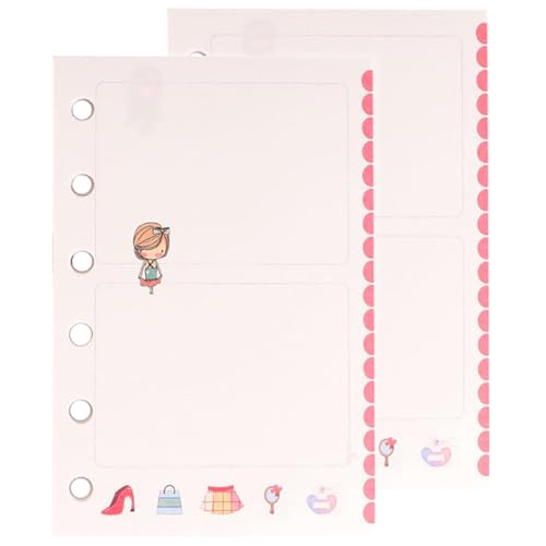 STOBOK 2 Bindemittel Notizbuch Mit Losen Blättern Binder Notebook Nachfüllungen Wieder Auffüllbar 6-loch-notizbuchfüller Planereinsätze Schlüssel Planerordner Papier von STOBOK