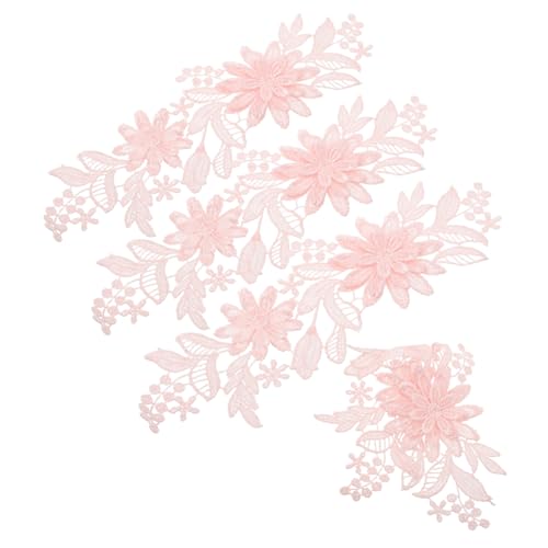 STOBOK 2 Paar Stickereien Brautkleid Accessoires Applikationen Dekorative Spitzenbänder Blumenstickerei Spitzenbesatz Spitzenkantenbesatz Blumenspitze Zum Basteln von STOBOK