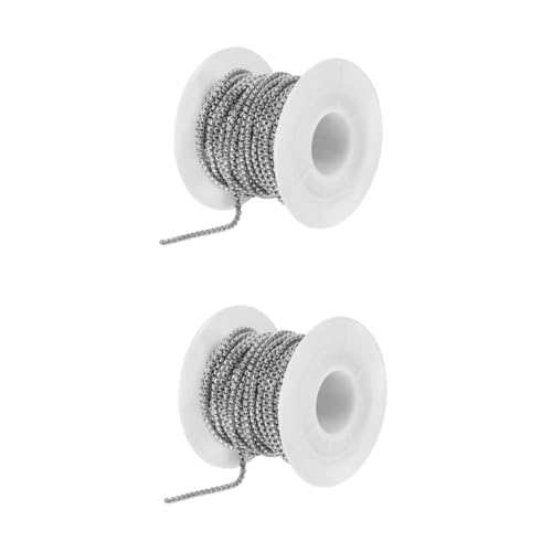 STOBOK 2 Rollen 10 Pulloverkette edelstahlketten perlenkette Schmuckzubehör silberketten für Halskette armschlinge Kette zur Schmuckherstellung Kettenverlängerung Rostfreier Stahl Silver STOBOK 2 Rollen 10 Pulloverkette edelstahlketten perlenkette Schmuckzubehör silberketten für Halskette armschlinge Kette zur Schmuckherstellung Kettenverlängerung Rostfreier Stahl Silver von STOBOK