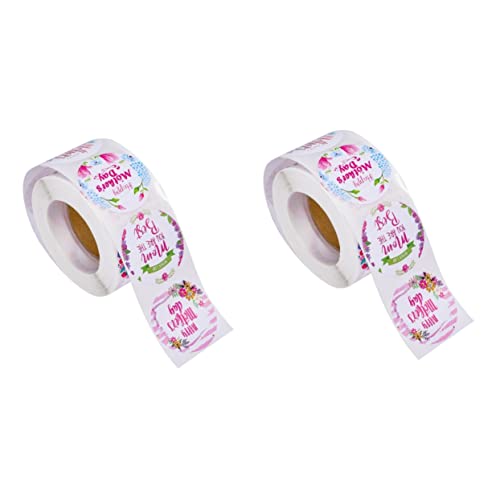 STOBOK 2 Rollen Aufkleber Allzweck Etikett runden sticker muttertag geschenkverpackung muttertag sticker sticker geschenkpaket Geschenkboxdekoration geschenksticker Klebeband STOBOK 2 Rollen Aufkleber Allzweck Etikett runden sticker muttertag geschenkverpackung muttertag sticker sticker geschenkpaket Geschenkboxdekoration geschenksticker Klebeband von STOBOK