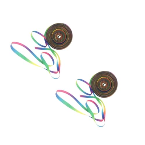 STOBOK 2 Rollen Farbverlaufsband seidenband ribbon hochzeitsdeco Geschenkband für Weihnachten Schleife lockig farbiges Geschenkband farbiges Geschenkverpackungsband Polyester Colorful von STOBOK