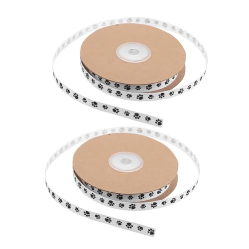 STOBOK 2 Rollen Hundepfotenband, Geschenkverpackung Mit Tierpflege, Schwarz-weißes Druckband Für Partygeschenke Mit Tiermotiven, Dekoration, Feiertags-diy-zubehör STOBOK 2 Rollen Hundepfotenband, Geschenkverpackung Mit Tierpflege, Schwarz-weißes Druckband Für Partygeschenke Mit Tiermotiven, Dekoration, Feiertags-diy-zubehör von STOBOK