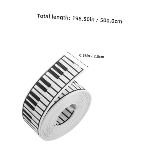 STOBOK 2 Rollen Musikhandwerksband Schleife bedruckt Musterband Geschenkband als Band für Kränze Wickelband Bauernband dekoratives Band Verpackungsband Polyester von STOBOK