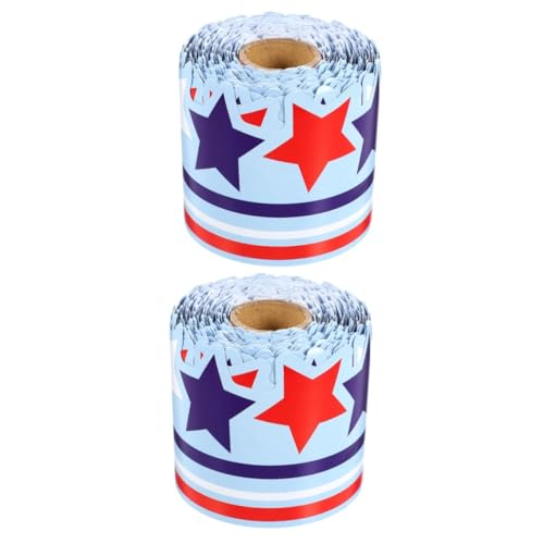 STOBOK 2 Rollen Pentagramm-Randaufkleber Wanddekoration Wohnkultur bulletin board borders office party office deko party-deko Stern-Pinnwand-Rand Festival-Accessoires beschichtetes Papier STOBOK 2 Rollen Pentagramm-Randaufkleber Wanddekoration Wohnkultur bulletin board borders office party office deko party-deko Stern-Pinnwand-Rand Festival-Accessoires beschichtetes Papier von STOBOK