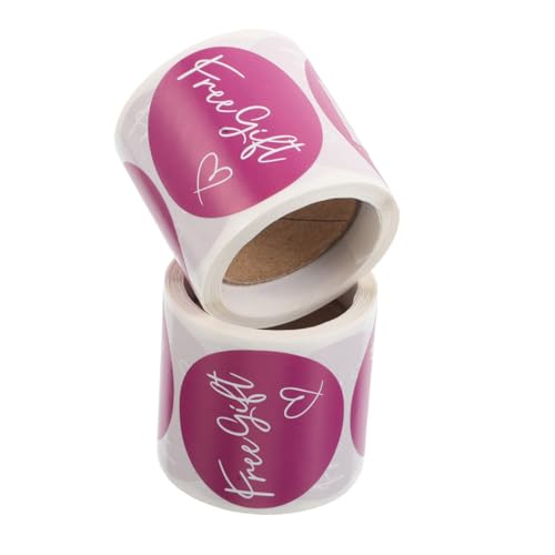 STOBOK 2 Rollen Runde Etikettenaufkleber – 3,8 Cm Selbstklebende Papieraufkleberrolle Für Partybedarf, Hochzeitsgeschenke, Geschenkanhänger Und Dekorative Verpackungen von STOBOK