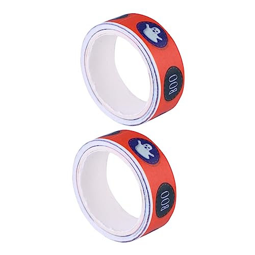STOBOK 2 Rollen Urlaubs-Washi-Tape selber machen geschenkband halloween halloween-dekoration Halloween Dekobedarf halloweendeko Wickelband Party Klebeband Geschenkverpackungsaufkleber von STOBOK