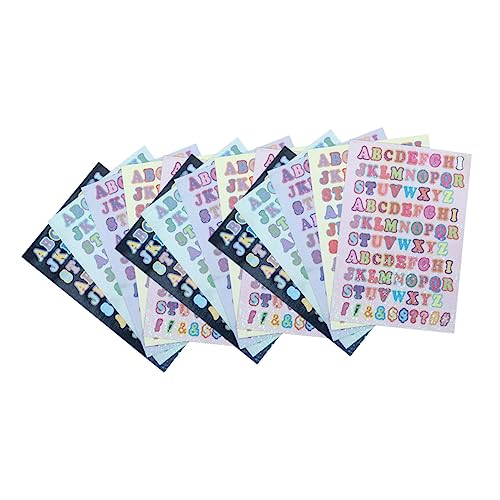 STOBOK 2 Sätze Alphabet Glitzeraufkleber Buchstaben Glitzeraufkleber Süße Aufkleber Tagebuch Für Scrapbooking Zubehör Selbstklebende Englische Alphabet Aufkleber Vinyl 15 Blätter * 2 von STOBOK