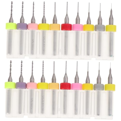 STOBOK 2 Sätze Bohren D Bohrer Mit Hoher Härte Klein Bohrerzubehör Spiralbohrer Miniatur Lochbohrer Twist Werkzeug Bohrer Aus Wolframstahl Mini-bohrer Wolfram Stahl 10 Stück * 2 von STOBOK