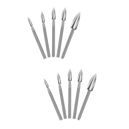 STOBOK 2 Sätze Bohrhammer Bohrer Für Die Holzbearbeitung Schnitzel-kit Drill -kit Handwerkstools Bausatz Werkzeug Holzschnitzbits Holzschnitzgrat Weißer Stahl Silber 5 Stück * 2 STOBOK 2 Sätze Bohrhammer Bohrer Für Die Holzbearbeitung Schnitzel-kit Drill -kit Handwerkstools Bausatz Werkzeug Holzschnitzbits Holzschnitzgrat Weißer Stahl Silber 5 Stück * 2 von STOBOK