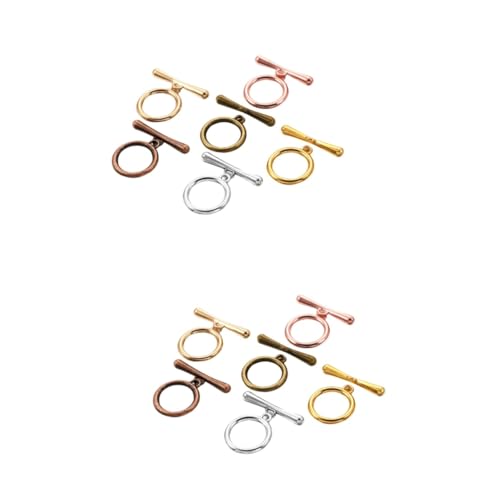 STOBOK 2 Sätze Diy Zubehör Knebelverschlüsse Für Die Schmuckherstellung Schließen Machen Retro Aluminium Haken Antiquität Gold Stecker Schmuckzubehör Zinklegierung? 60 Stück * 2 von STOBOK