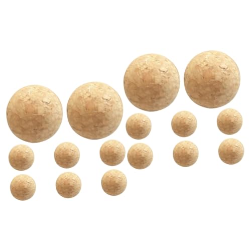 STOBOK 2 Sätze Fußball Aus Holz Tischfußball Hühner Foosball Table Fußballspiel Tischfußball Aus Kork Tragbare Tischfußballbälle Foosball -tischkugeln 8 Stücke * 2 von STOBOK