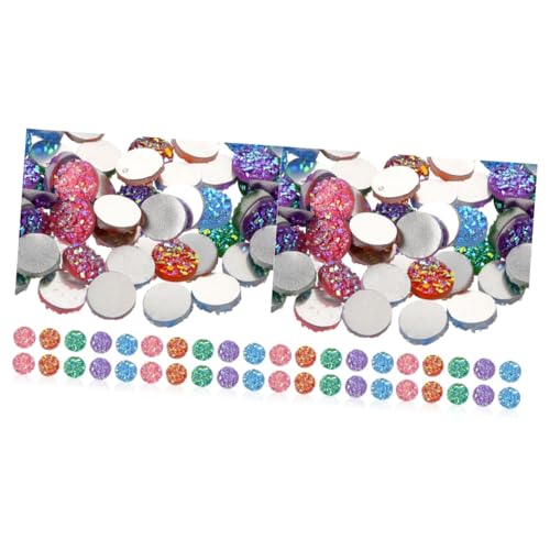 STOBOK 2 Sätze Gypsophila-flachbodenbohrer Nähen Strasssteine Hotfix Flat Zurückversetzt Stern Hochzeitsdeko Hochzeitsdeco Rhinestone Kleidung Strass Flatback-strass Plastik 100 Stück * 2 von STOBOK