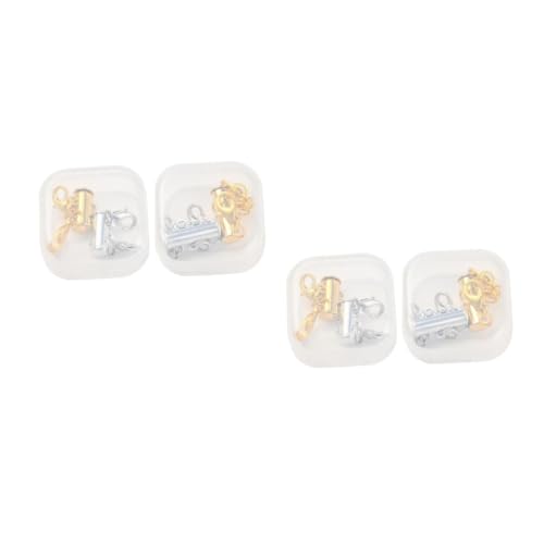 STOBOK 2 Sätze Halskette Gliederverschluss Schnallen Schmuck Silber Halskettenverschluss Zum Schichten Magnetverschlüsse Magnetische Verbindungsstücke Für Armband Legierung 4 Stücke * 2 STOBOK 2 Sätze Halskette Gliederverschluss Schnallen Schmuck Silber Halskettenverschluss Zum Schichten Magnetverschlüsse Magnetische Verbindungsstücke Für Armband Legierung 4 Stücke * 2 von STOBOK