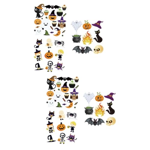 STOBOK 2 Sätze Heiße Aufkleber Halloween Pumpkin Halloweenkürbis Halloween -dekorationen Halloween-patches Kleider Flicken Aufbügeln Wärmeübertragungsaufkleber Selber Machen 3 Stücke * 2 von STOBOK