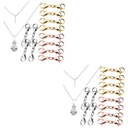 STOBOK 2 Sätze Hummerschere Bastelzeug Schmuckherstellung Verschlüsse Für Halsketten Kettenverlängerung Groß Schmuckverschlüsse Und Verschlüsse Karabinerverschluss Metall 12 Stücke * 2 STOBOK 2 Sätze Hummerschere Bastelzeug Schmuckherstellung Verschlüsse Für Halsketten Kettenverlängerung Groß Schmuckverschlüsse Und Verschlüsse Karabinerverschluss Metall 12 Stücke * 2 von STOBOK