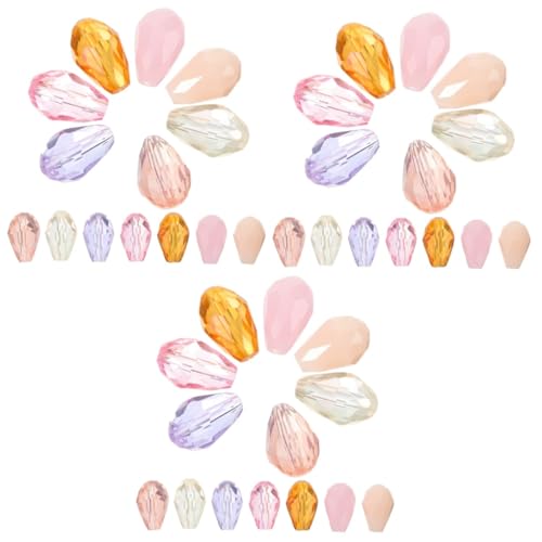 STOBOK 2 Sätze Ketten Zur Schmuckherstellung Zahlenperlen Buchstaben Zur Herstellung Von Armbändern Edelstein Schließe Kette Zur Schmuckherstellung Halskette Colorful Glas 50 Stück * 2 von STOBOK