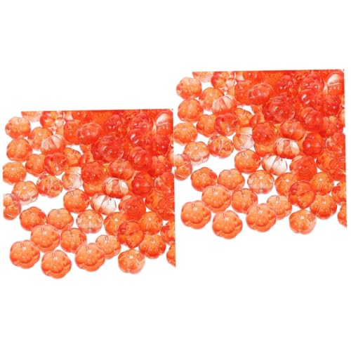 STOBOK 2 Sätze Kürbis-perlen Anhänger Mit Kürbisperlen Schmuckherstellung Aus Perlen Halloween Basteln Halloween Dekoration Armband Diy Liefert Abstandshalter Aus Glas 100 Stück * 2 von STOBOK