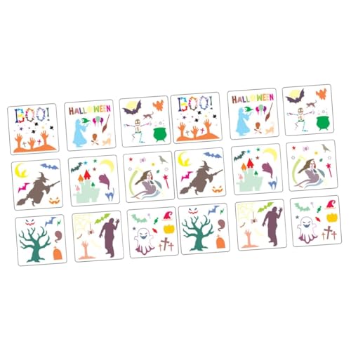 STOBOK 2 Sätze Malvorlage Gemischt Für Halloween-schablonen Kürbis-schablone Und Halloween Schablonen Halloween Vorlagen Zeichnungsvorlage Halloween-diy-tool Das Haustier Weiß 9 Stück * 2 STOBOK 2 Sätze Malvorlage Gemischt Für Halloween-schablonen Kürbis-schablone Und Halloween Schablonen Halloween Vorlagen Zeichnungsvorlage Halloween-diy-tool Das Haustier Weiß 9 Stück * 2 von STOBOK