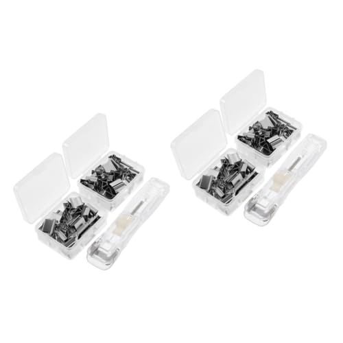 STOBOK 2 Sätze Nadelloser Hefter Papierverschlüsse Dose Mit Büroklammern Bulldoggenklammern Mittel Befestigungselemente Kabelclips Büroklammern Bindeklammern Klammerlos Klappclip Plastik STOBOK 2 Sätze Nadelloser Hefter Papierverschlüsse Dose Mit Büroklammern Bulldoggenklammern Mittel Befestigungselemente Kabelclips Büroklammern Bindeklammern Klammerlos Klappclip Plastik von STOBOK