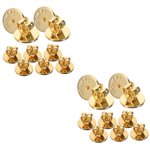 STOBOK 2 Sätze Ohrring-zubehör Sicherheits-ohrring-rücken Ohrstecker Ohrring-rückenheber Piercing Ohrring Verschluss Ohrring Set Sichere Ohrringstopper Nieten Metall Golden 10 Stück * 2 von STOBOK