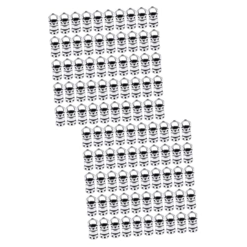 STOBOK 2 Sätze Riemenschnalle Schlüsselkette Schlüsselanhänger Seat Schlüsselhalsband Halskette Für Armband Schnalle Selber Machen Selbstgemachte Schnalle Legierung Silver 100 Stücke * 2 von STOBOK