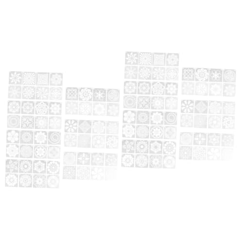STOBOK 2 Sätze Schablonen Zum Zeichnen Von Mode Mandala Schablonen Kunsthandwerk Dekoration Mandala Malschablonen Malerei Für Malen Zeichenvorlagen Schablonen Aushöhlen Weiß 56 Stück * 2 von STOBOK
