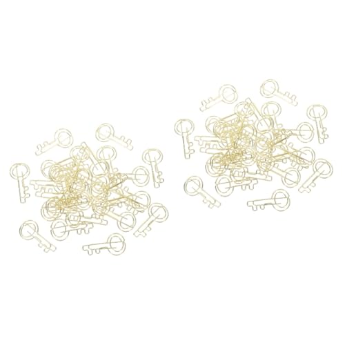 STOBOK 2 Sätze Schlüssel-büroklammer Gold Klein Papierklammern Büroklammern Datei-clip Rechnungen Fixieren Büroklammer Bürozubehör Lustige Papierclips Bürobedarf Metall 30 Stück * 2 von STOBOK
