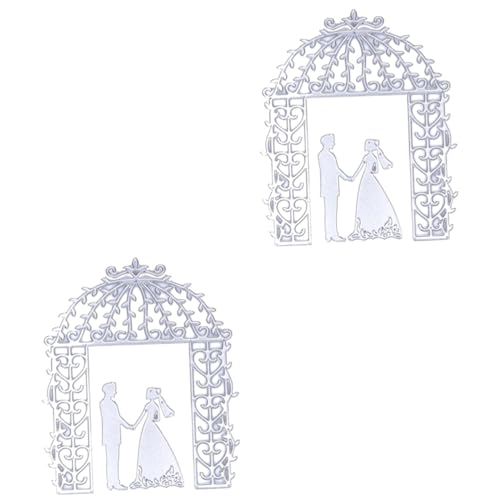 STOBOK 2 Sätze Stanzformen Schablone Stanzen Prägeschablonen Hochzeit Stanzen Prägung Papierschere Schrenzpapier Stanzteile Zum Selbermachen Stanzformen Aus Metall Silver 2 Stücke * 2 von STOBOK