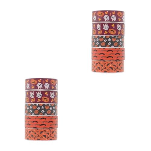 STOBOK 2 Sätze Taschenband Schmucklos Szene Dekorativ Halloween -dekorationen Buntes Klebeband Halloween Handwerk Funkeln Süßes Band Farbiges Abdeckband Aufkleber Papier 5 Rollen * 2 STOBOK 2 Sätze Taschenband Schmucklos Szene Dekorativ Halloween -dekorationen Buntes Klebeband Halloween Handwerk Funkeln Süßes Band Farbiges Abdeckband Aufkleber Papier 5 Rollen * 2 von STOBOK