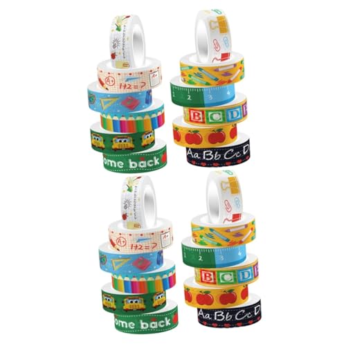 STOBOK 2 Sätze Transparentes Rollband Abdeckband, Dekoratives Klebeband Rosa Dünn Karikatur -band Aufkleber Washi -bänder Washi Tape Zum Basteln Diy-bänder 12 Rollen * 2 von STOBOK