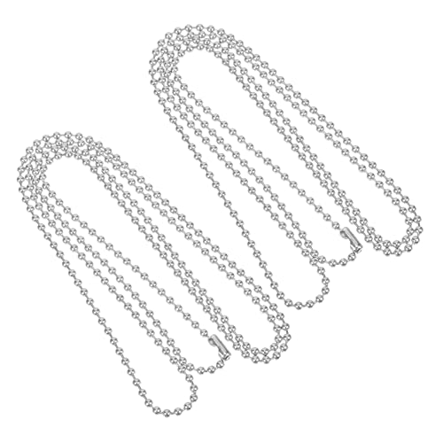 STOBOK 2 Sätze hundemarke kette tag kette rostfrei Stahl Ball Schild hängend beschriftungsetiketten schmuckherstellung key chain kugelkette Hundetagkette Perlenketten aus Edelstahl Silver STOBOK 2 Sätze hundemarke kette tag kette rostfrei Stahl Ball Schild hängend beschriftungsetiketten schmuckherstellung key chain kugelkette Hundetagkette Perlenketten aus Edelstahl Silver von STOBOK