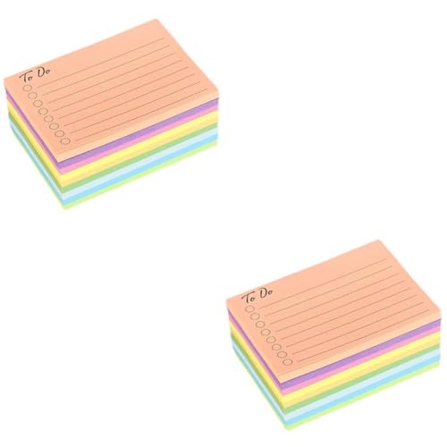 STOBOK 2 Stück 9 Farbige Haftnotizen Memo-sticker-notizen Selbstklebende Notizblöcke Tragbare Notizblöcke Memo Notizen Aufkleber Haftnotizblöcke Büro Multifunktion Fluoreszierendes Papier von STOBOK