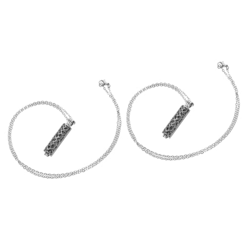STOBOK 2 Stück Edelstahl Urnenanhänger Aus Klarem Glas Halskette Schmuck Für Asche Herren Anhänger Baumelnde Halskette Für Einäscherung Asche Andenken Urnen Für Menschliche STOBOK 2 Stück Edelstahl Urnenanhänger Aus Klarem Glas Halskette Schmuck Für Asche Herren Anhänger Baumelnde Halskette Für Einäscherung Asche Andenken Urnen Für Menschliche von STOBOK