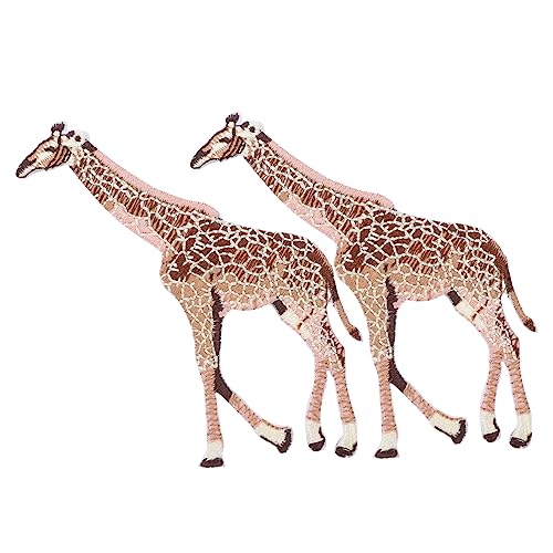 STOBOK 2 Stück Giraffen-stickerei-patch Heißschmelzkleber Auf Der Rückseite Zum Aufbügeln Für T-shirt Kissen Und Heimdekoration STOBOK 2 Stück Giraffen-stickerei-patch Heißschmelzkleber Auf Der Rückseite Zum Aufbügeln Für T-shirt Kissen Und Heimdekoration von STOBOK